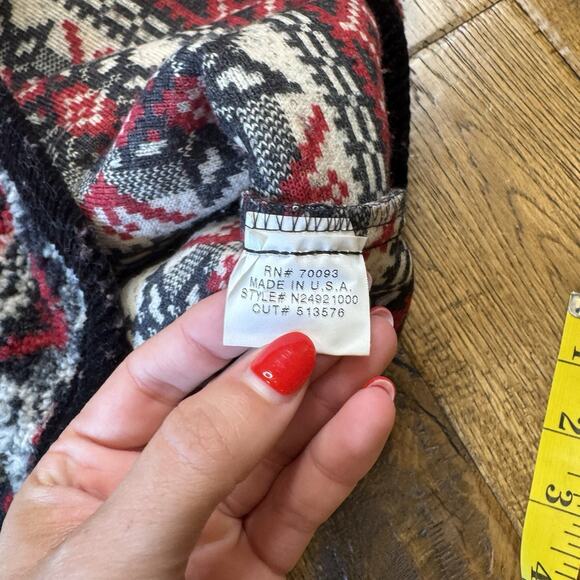 Vintage 90s Scott Taylor Sherpa Button Up Jacket Shacket Winter Christmas Sz XL - Picture 5 of 7